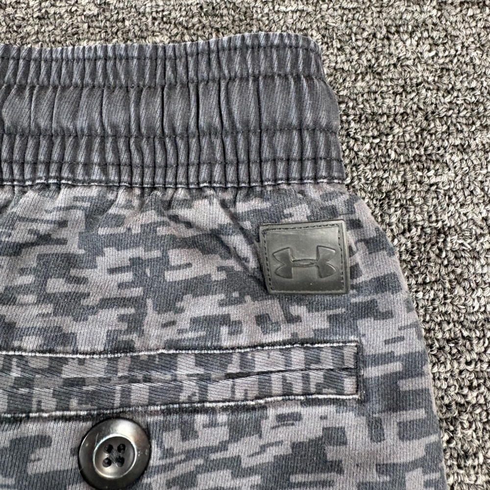 Under Armour Joggers Mens Small Gray Digital Camo ColdGear Fitted Sweatpants - Picture 6 of 9